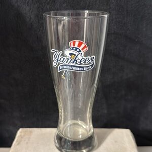 New York Yankees, beer glass.  MLB. Scranton/Wilkes-Barre Logo.